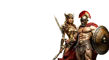 Ancient Greek warriors with a sword and shield symbolize the reload bonus at Eldorado Online Casino. Repeat deposits reward players with additional bonuses.