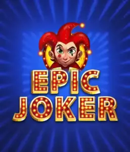 Step into the vibrant world of Epic Joker slot by Relax Gaming, highlighting a cheerful joker with a vivid hairstyle set against a sparkling blue background. This graphic captures the fun and excitement of classic slots, perfect for those who love traditional gameplay, delivering a captivating play experience.